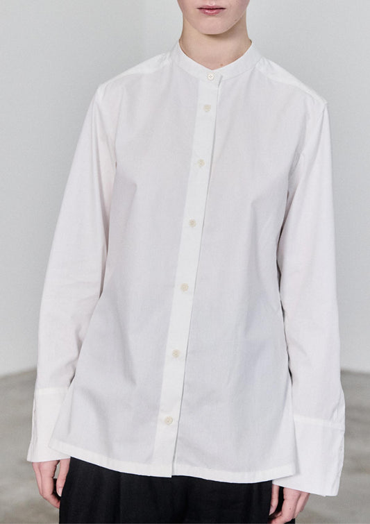 HANNA Off-White Slim Cotton Shirt for Women