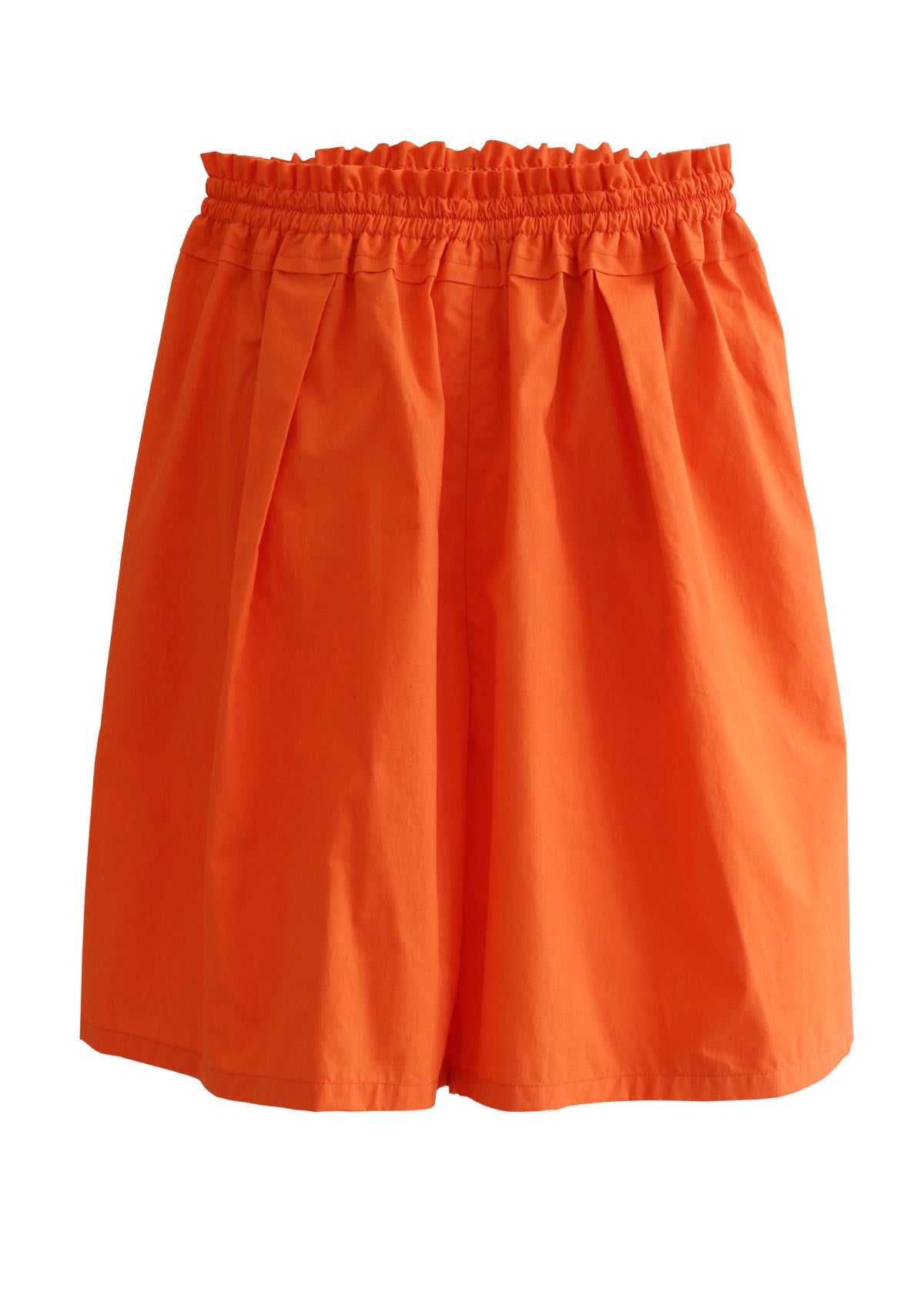 ERNST Orange Cotton Shorts with Ties