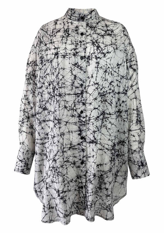THEO Handprinted Khadi Silk and Cotton Shirt