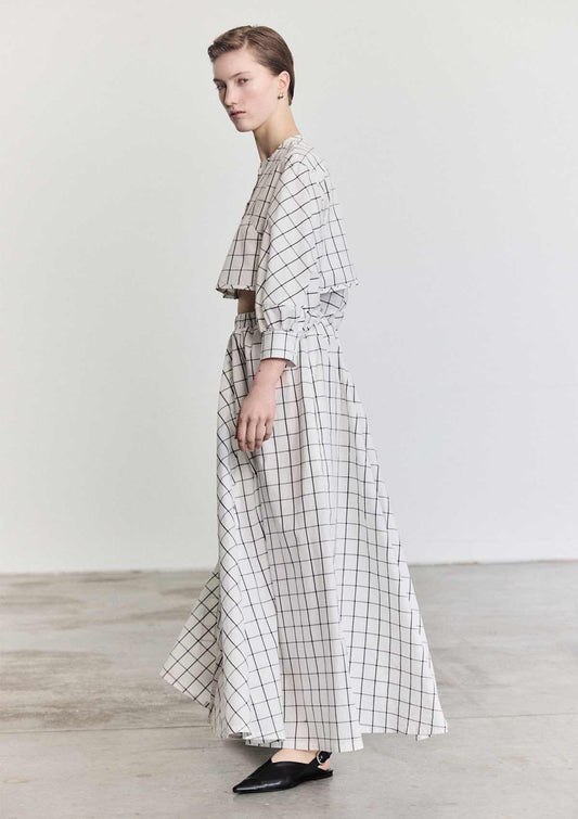 SOPHIE White Crop Top with Balloon Sleeves