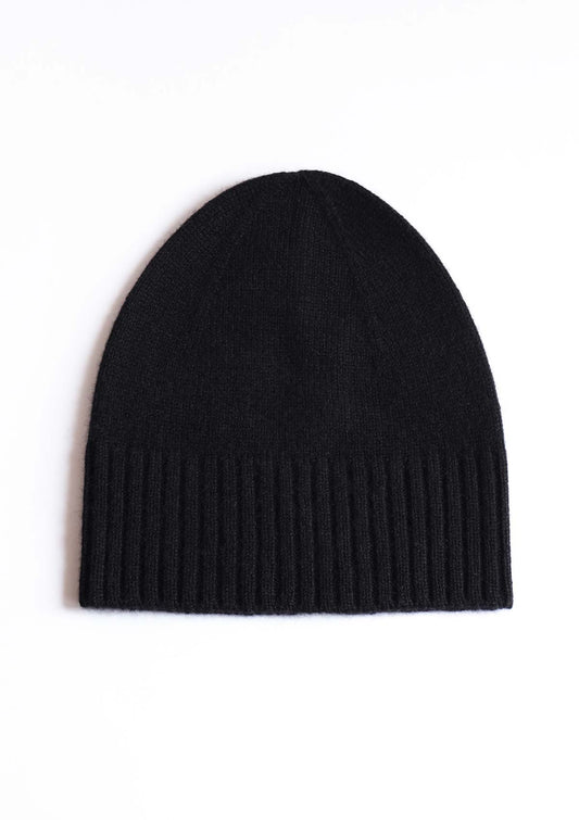 MARI Cashmere Beanie in Liquorice